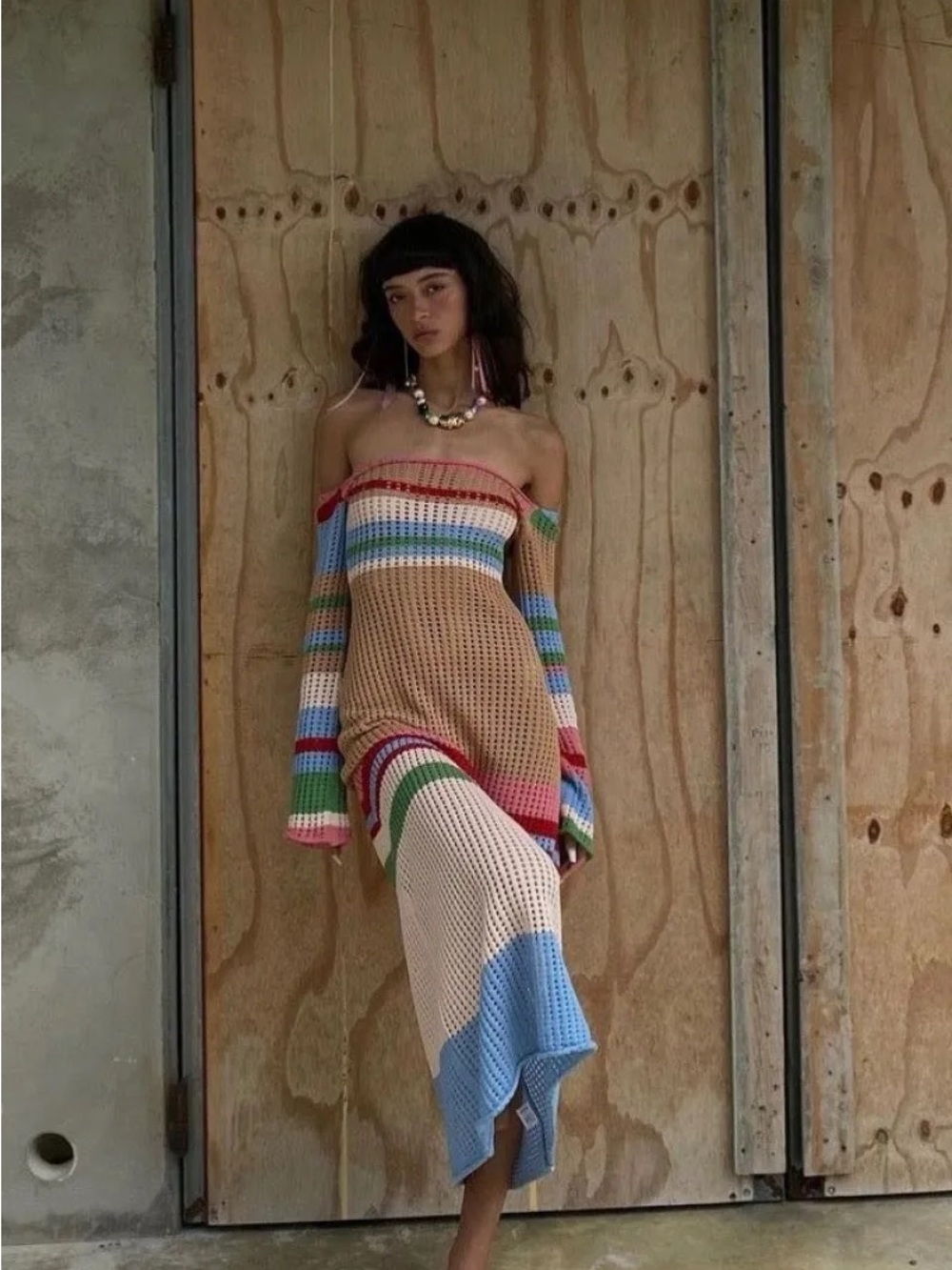Verge Girl Multicolor Crochet Dress - Picture 5 of 7